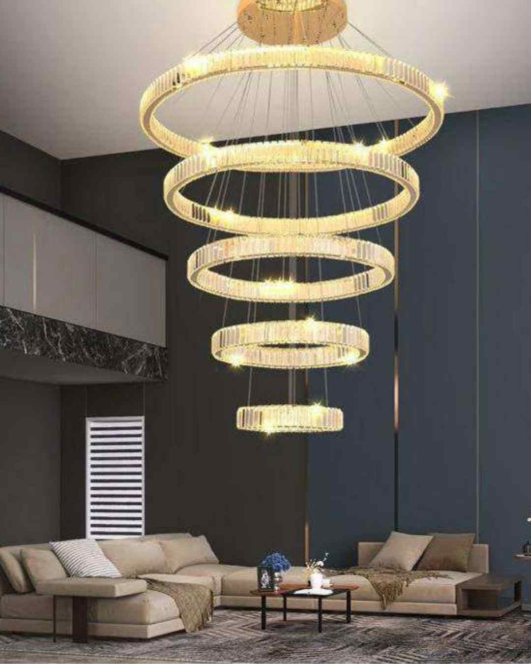 Beyond Lights - Crystal Ring Chandelier
