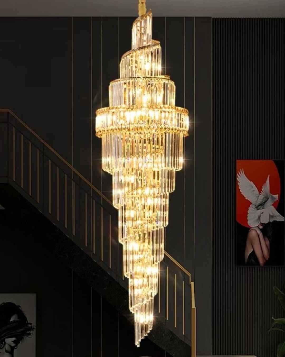 Beyond Lights - Crystal Spiral Chandelier