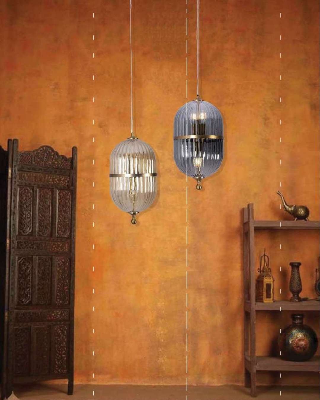 Beyond Lights - Glass Ribbed Pendant