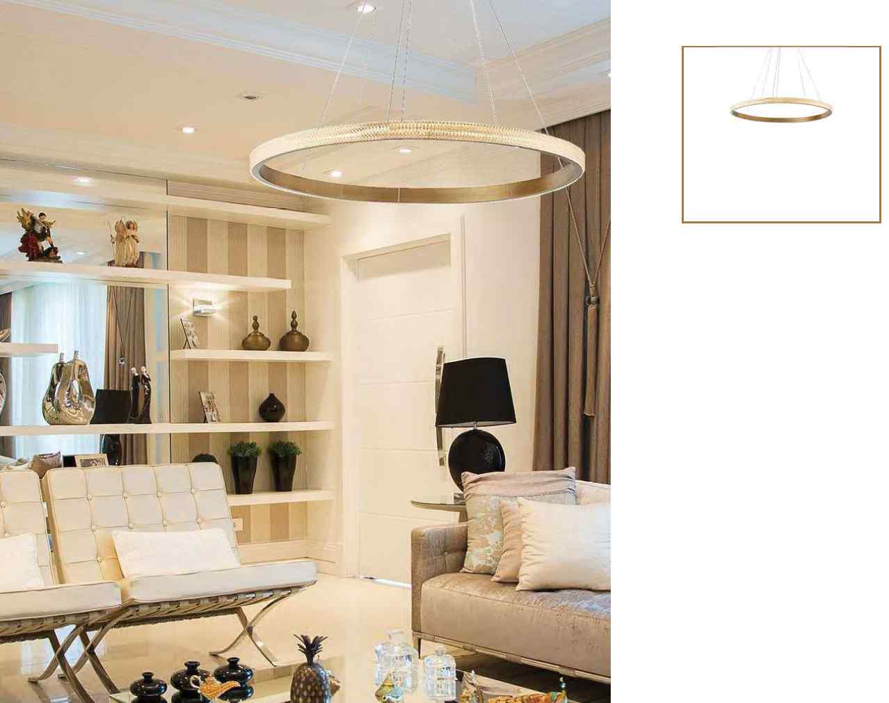 Gold Ring Chandelier