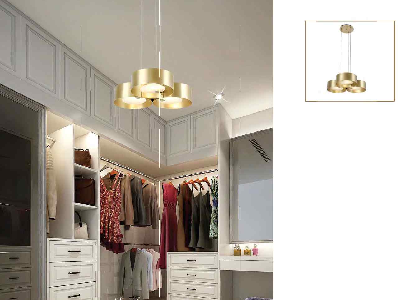 Beyond Lights - Gold Clustered Chandelier