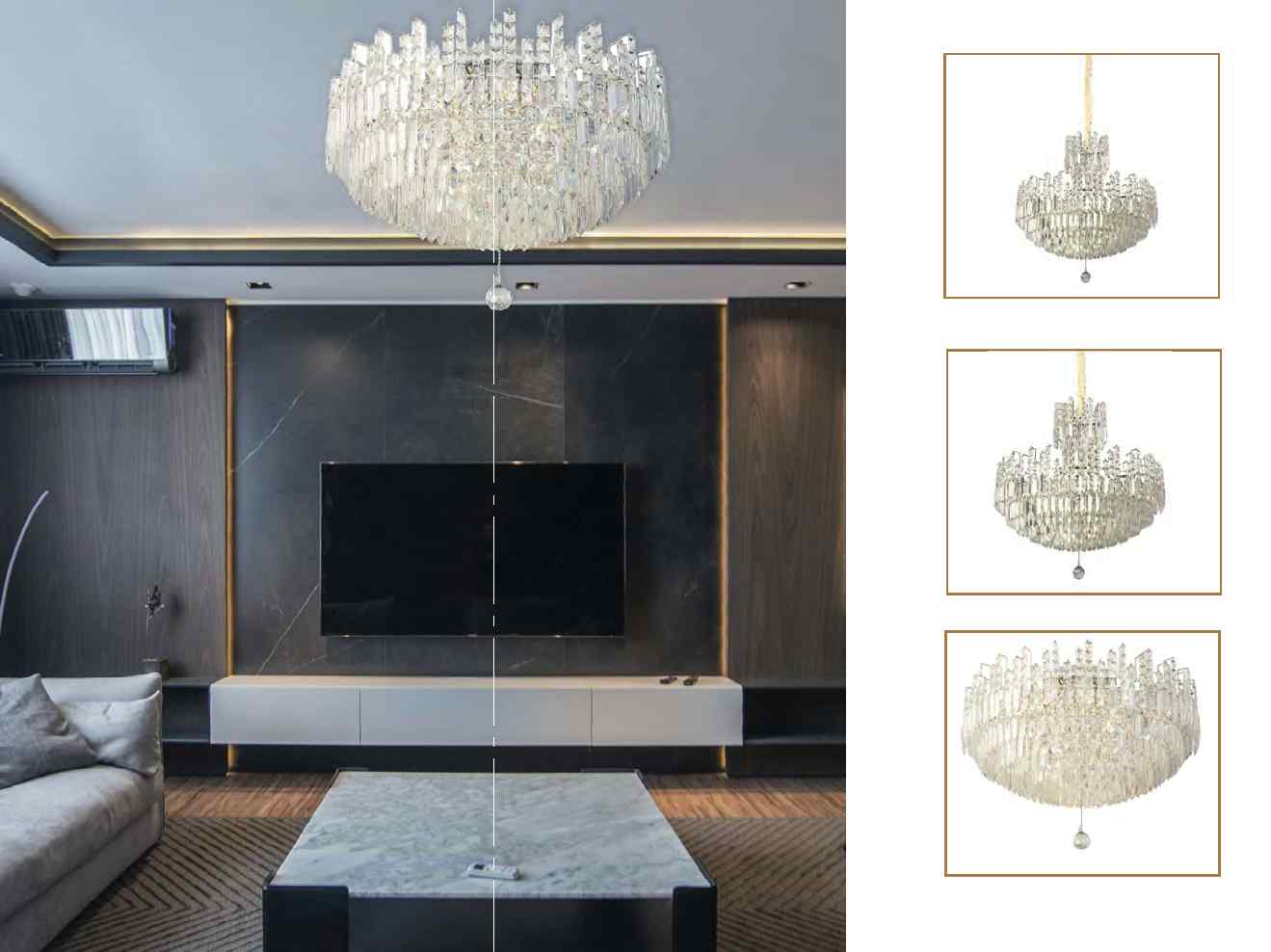 Beyond Lights - Tiered Crystal Chandelier