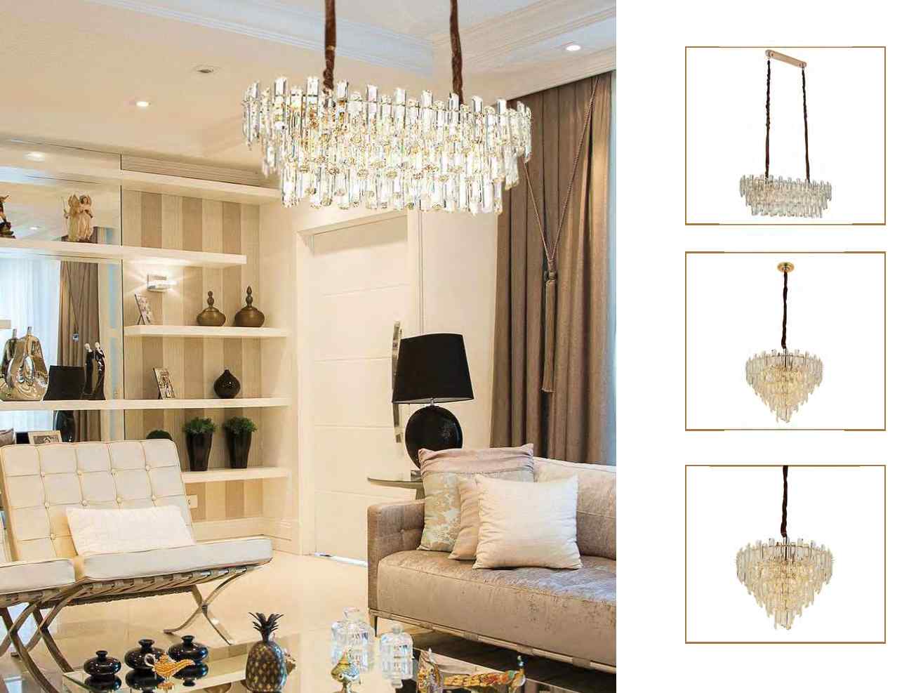 Beyond Lights - Crystal Rectangular Chandelier