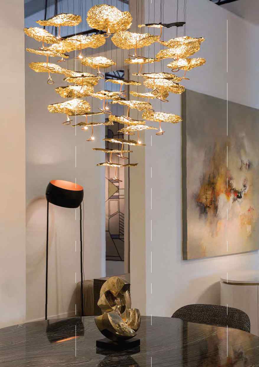 Beyond Lights - Golden Leaf Chandelier