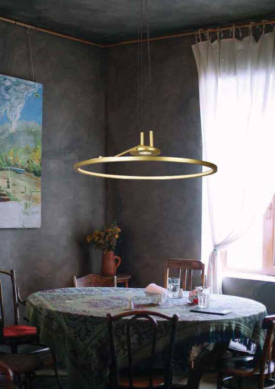 Beyond Lights - Gold Ring Chandelier