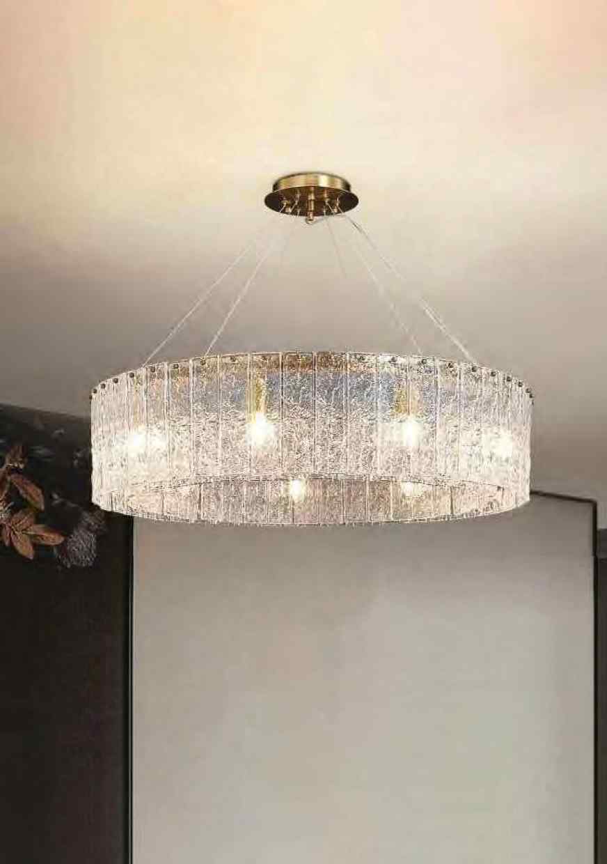 Beyond Lights - Textured Glass Chandelier