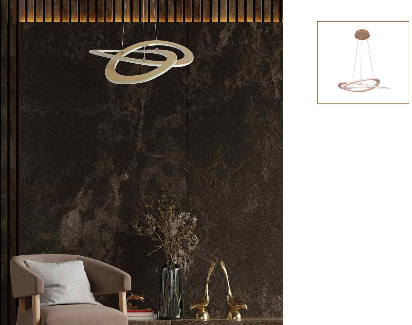 Beyond Lights - Rose Gold Intertwined Chandelier