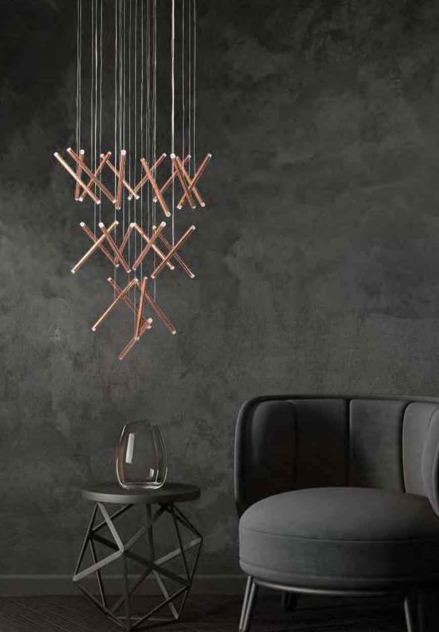 Beyond Lights - Copper Cluster Chandelier
