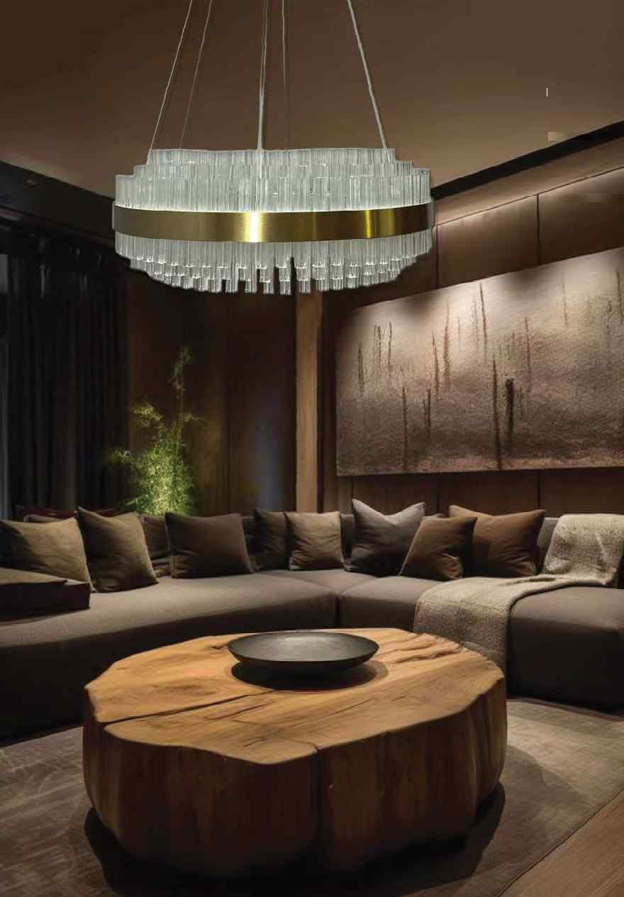 Beyond Lights - Brass Tiered Chandelier