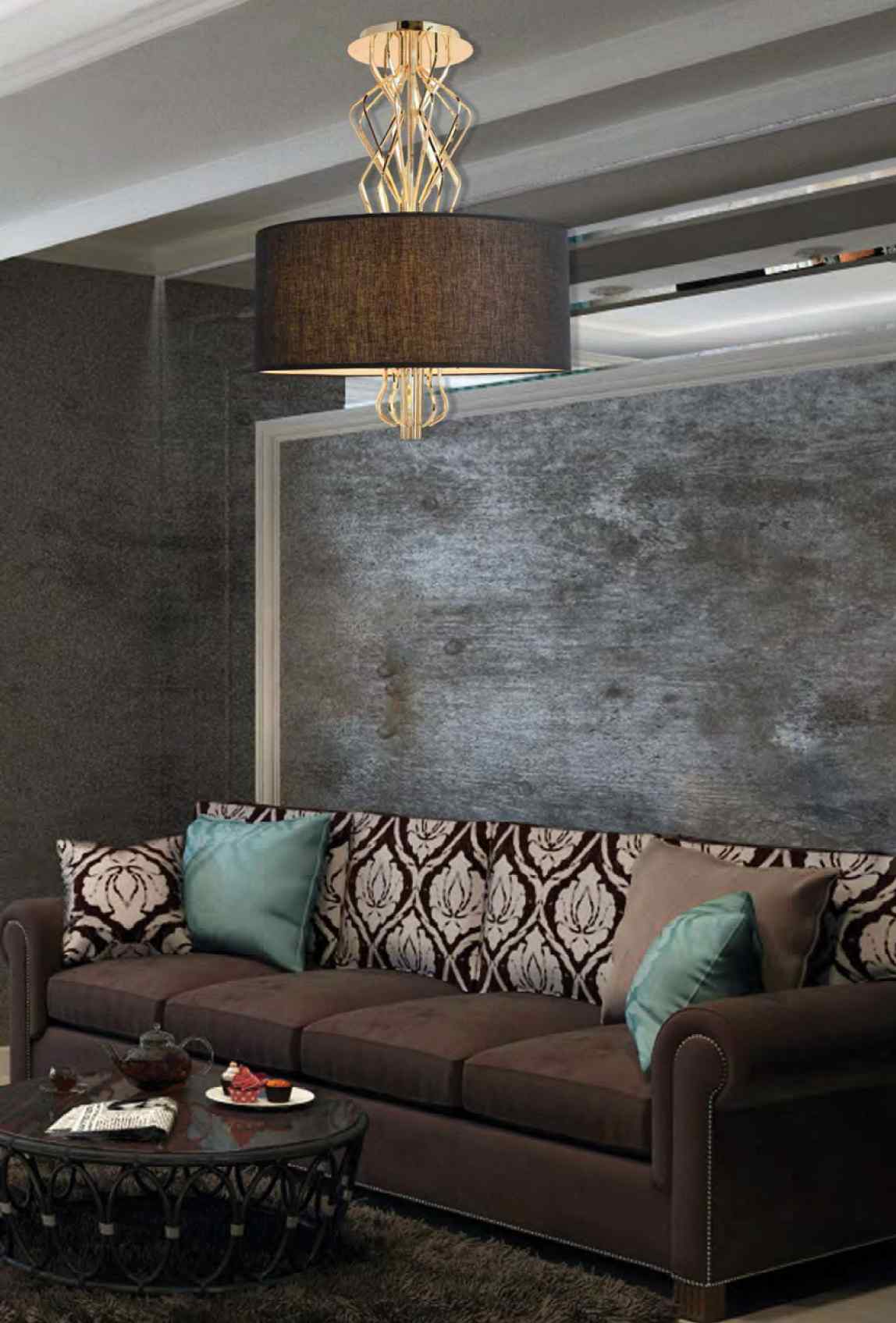 Beyond Lights - Gold Twisted Chandelier