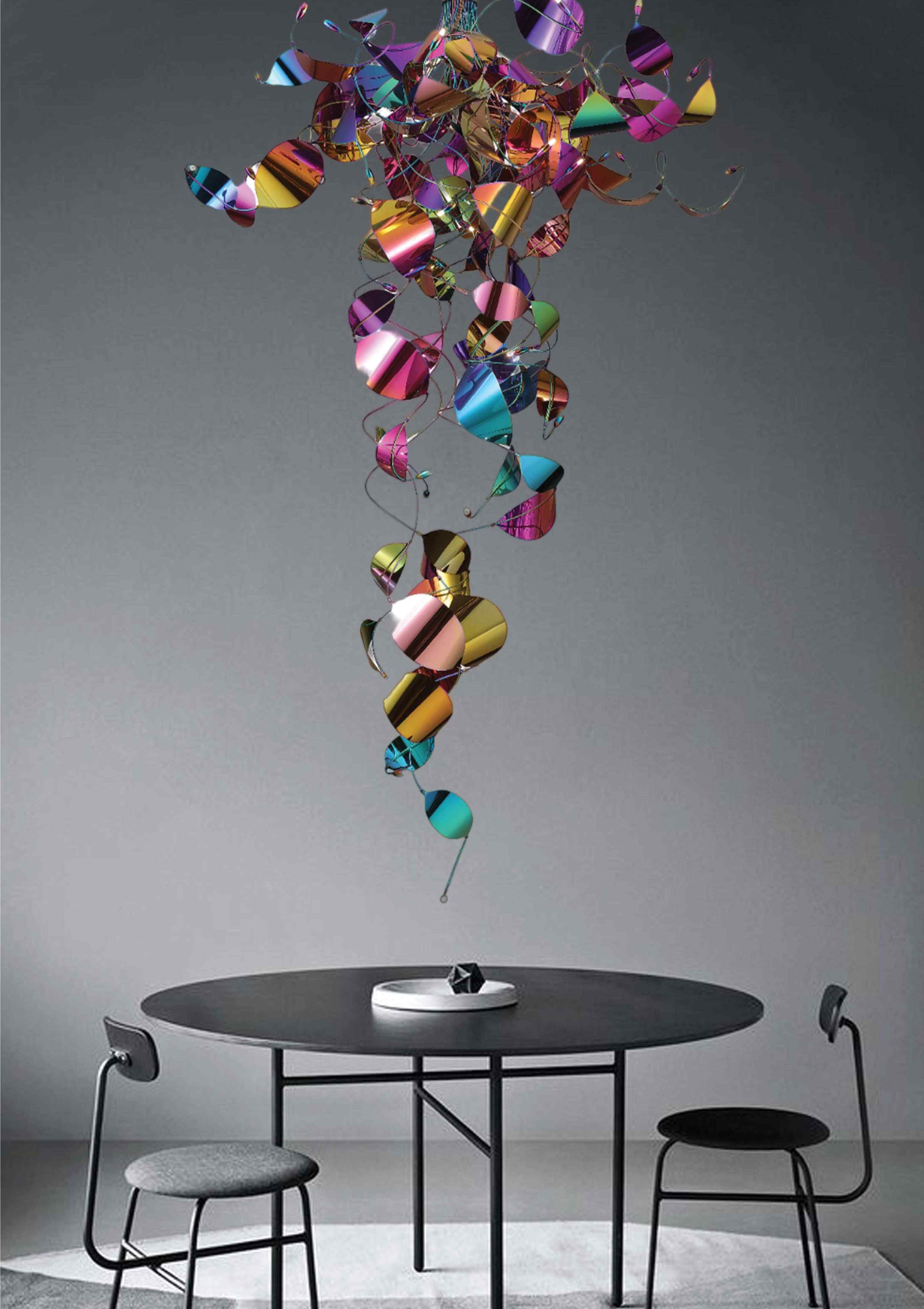 Beyond Lights - Iridescent Petal Chandelier