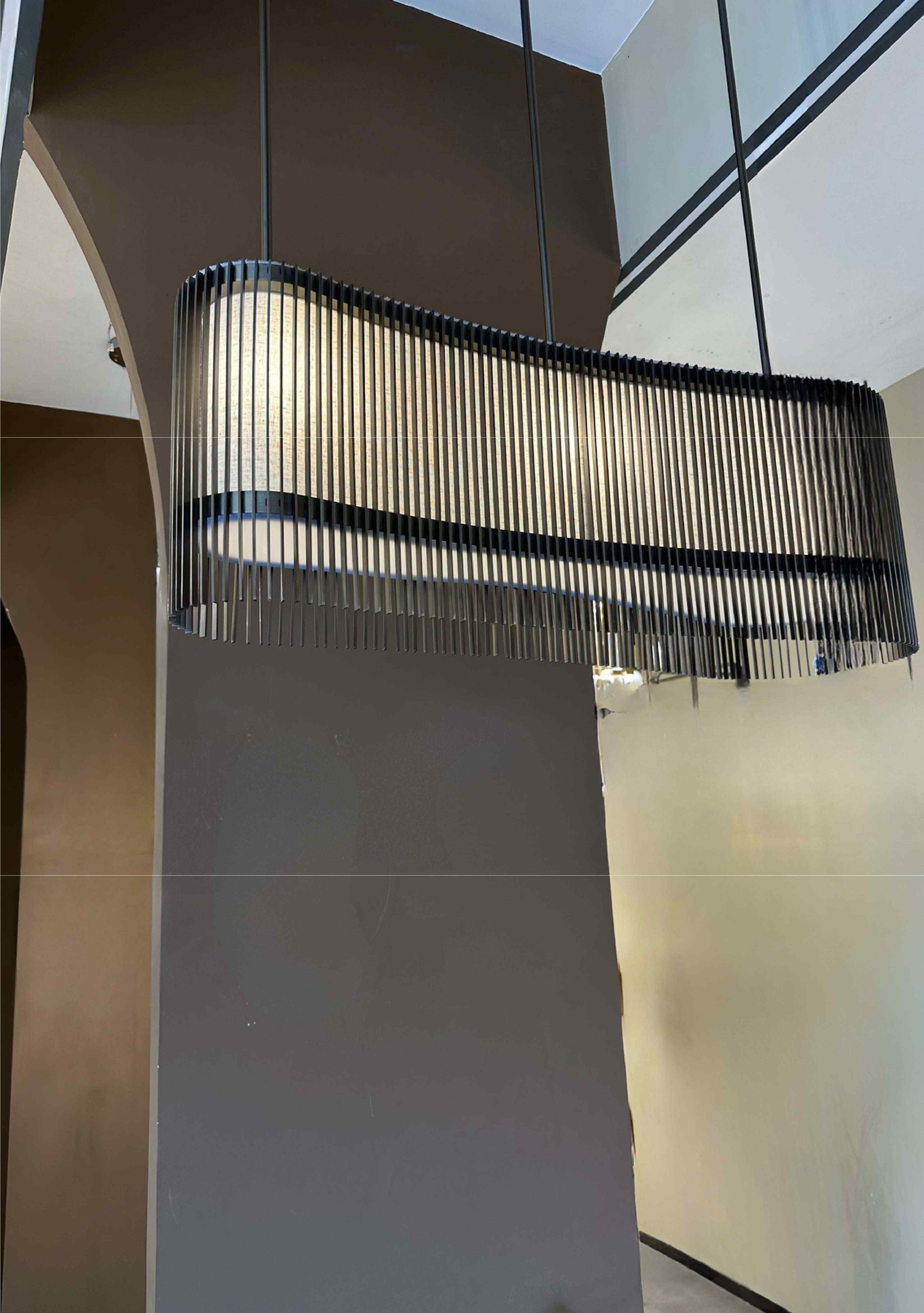 Beyond Lights - Linear Slatted Chandelier