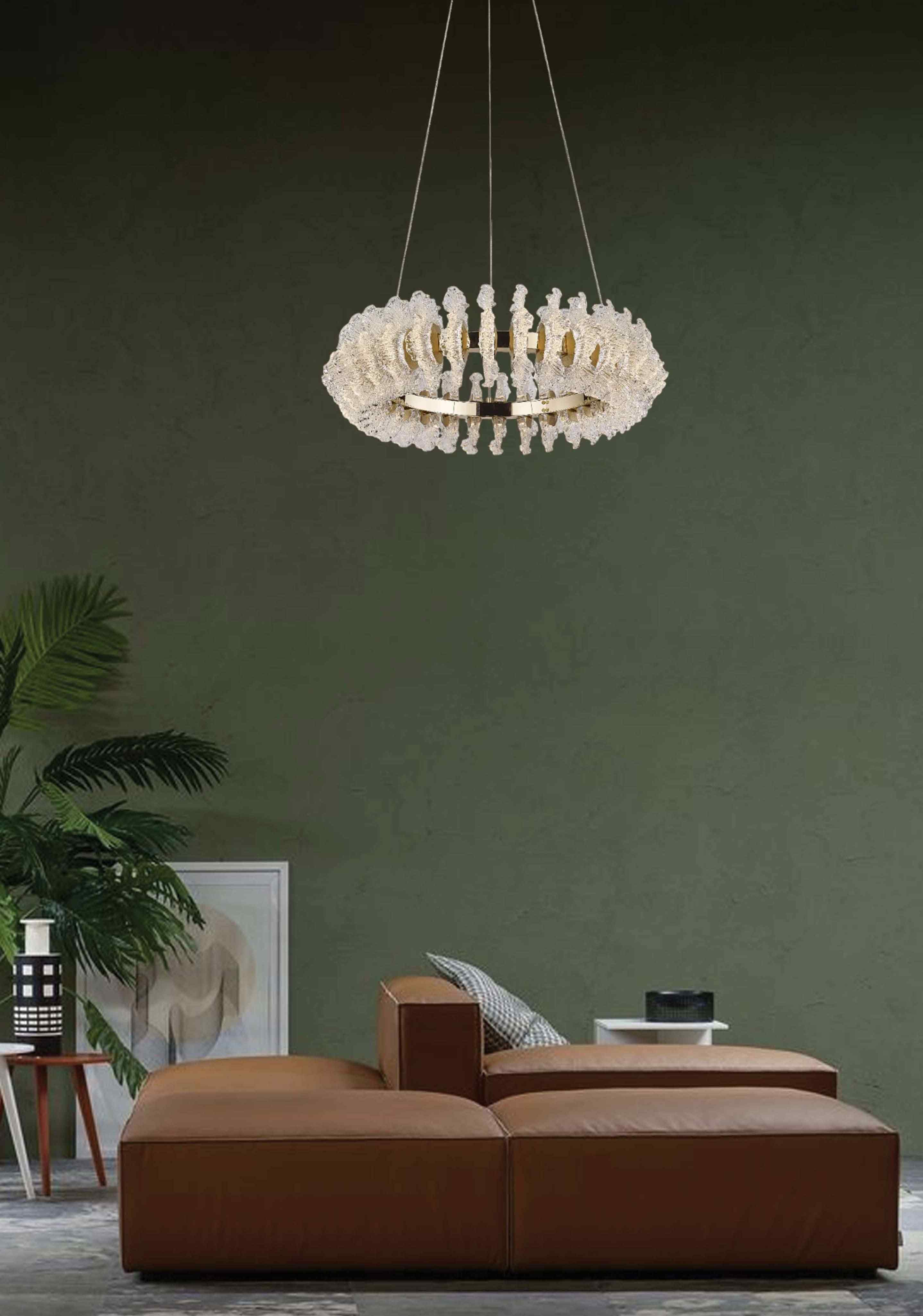 Beyond Lights - Textured Ring Chandelier