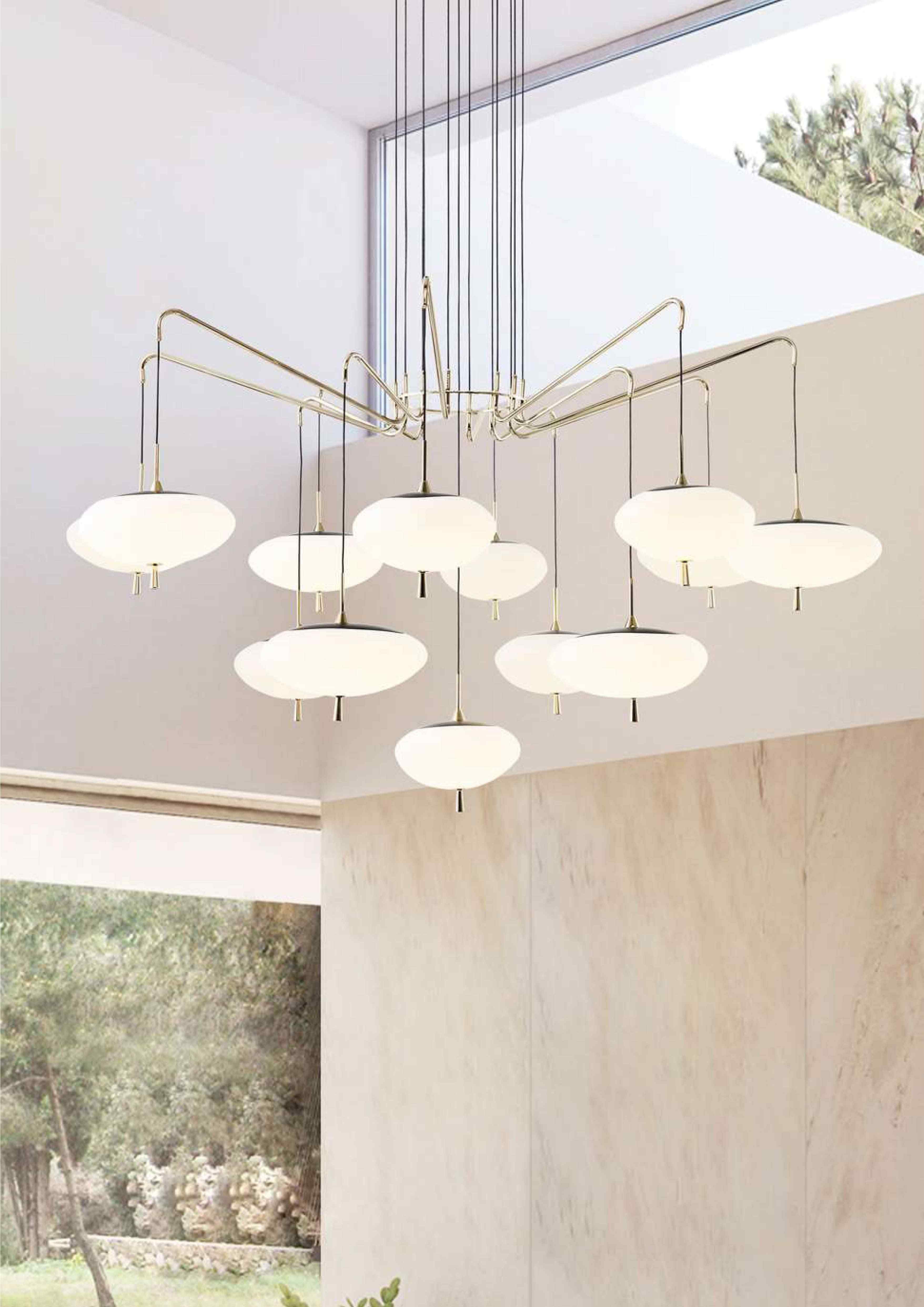 Beyond Lights - Brass Branch Chandelier