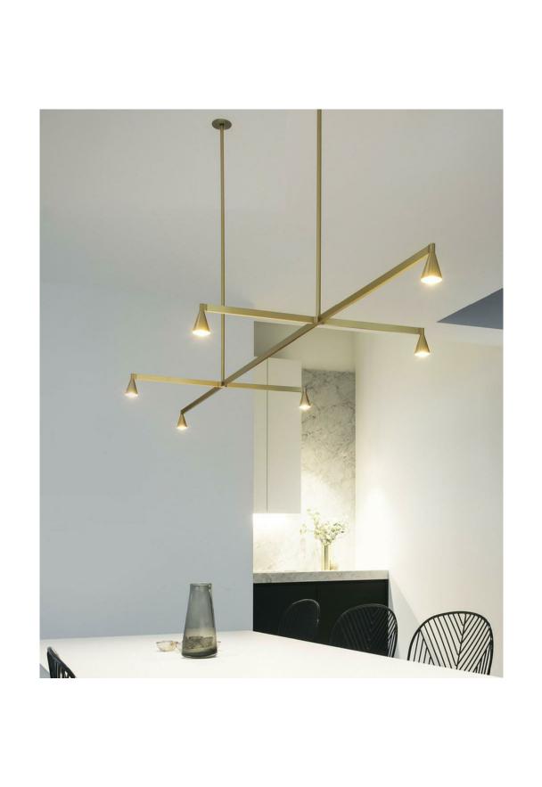 Beyond Lights - Brass Linear Chandelier
