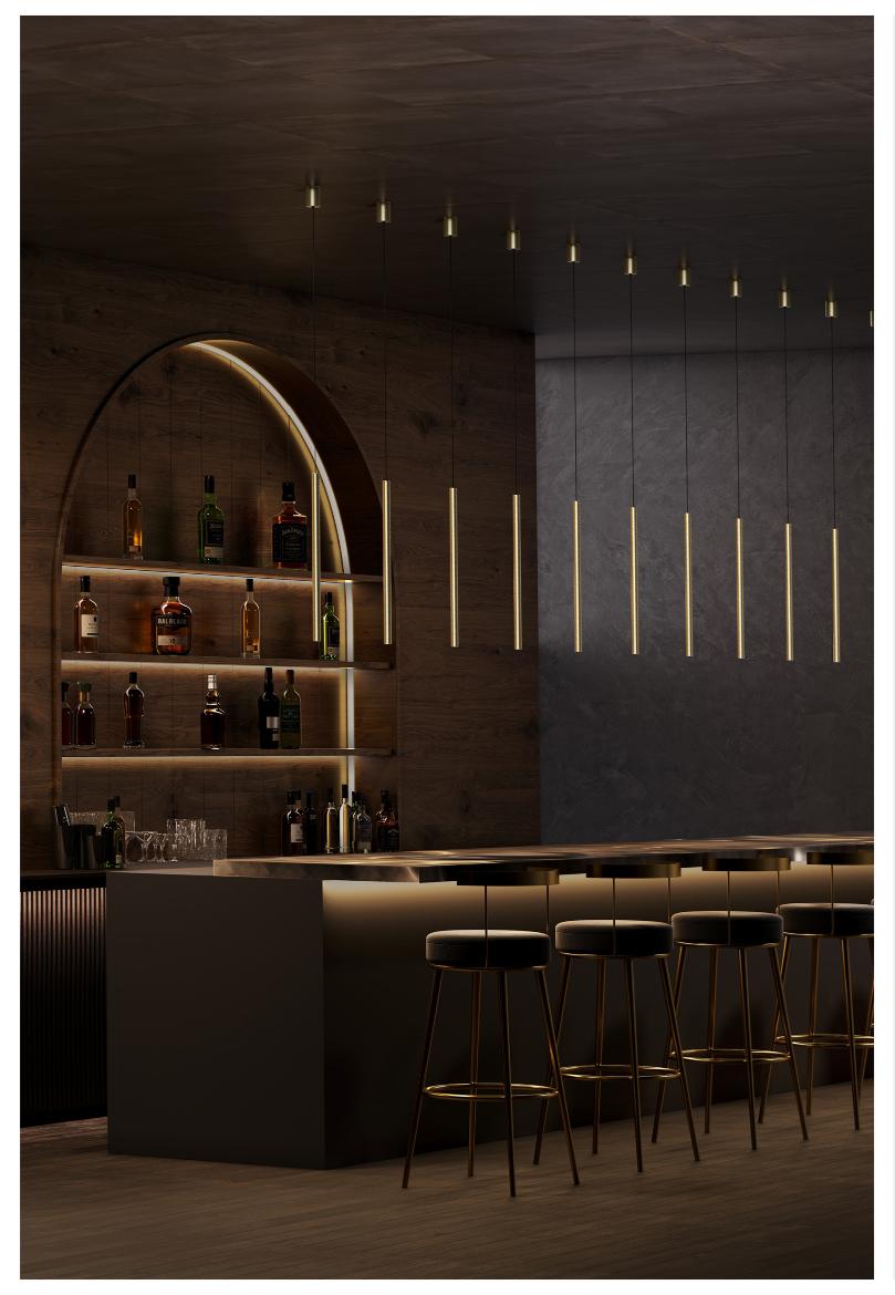 Beyond Lights - Gold Pendant Lamp