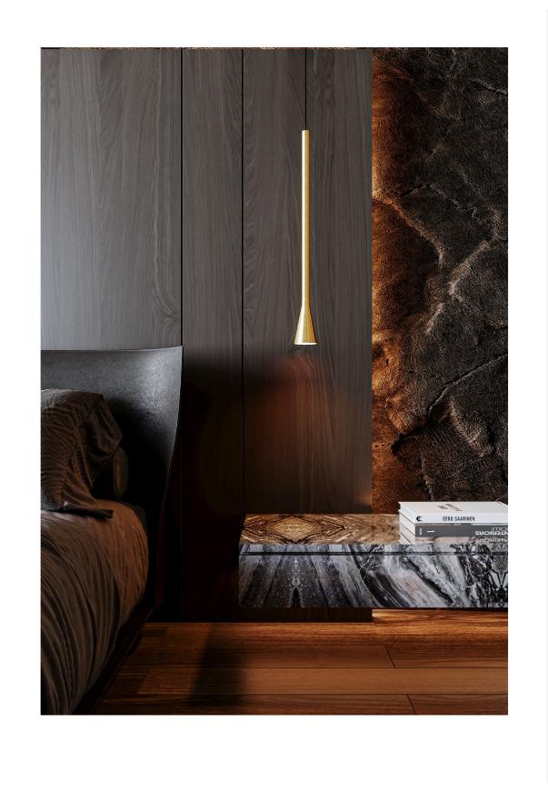 Beyond Lights - Gold Pendant Light