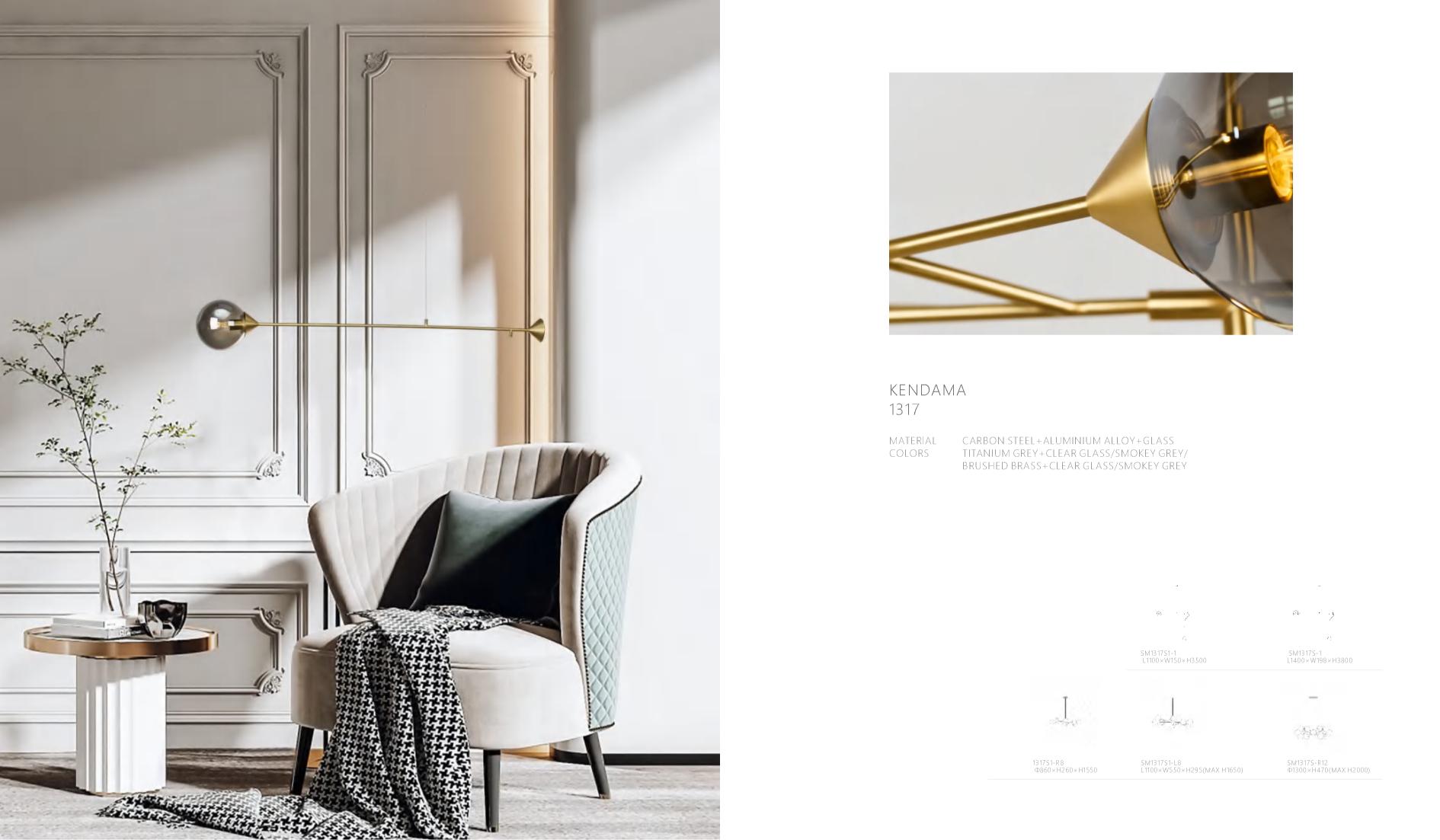 Beyond Lights - Brass Linear Hanging