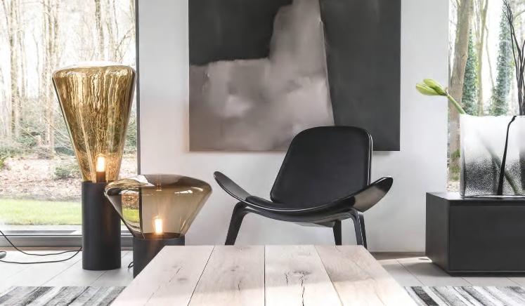 Beyond Lights - Amber Glass Lamp