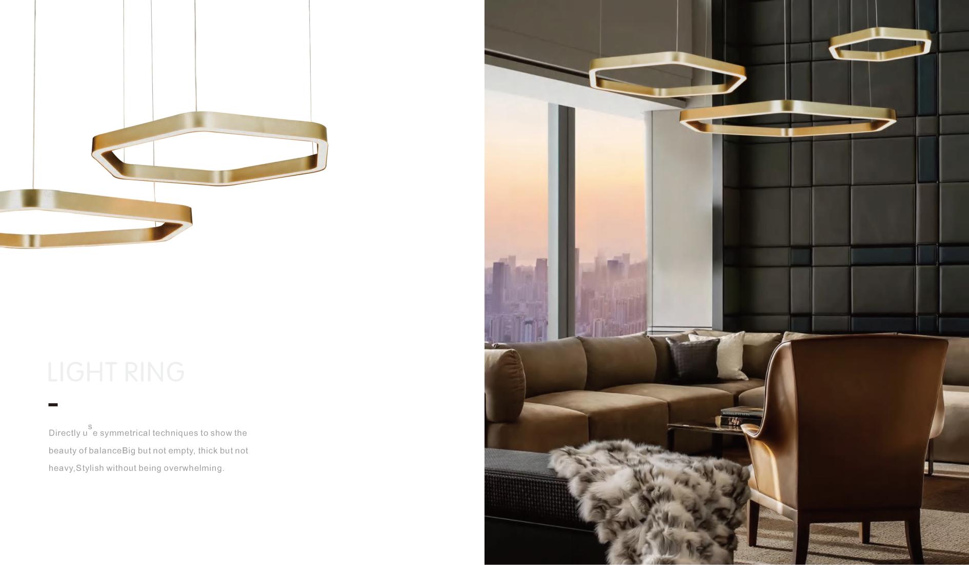 Beyond Lights - Gold Hexagon Ring