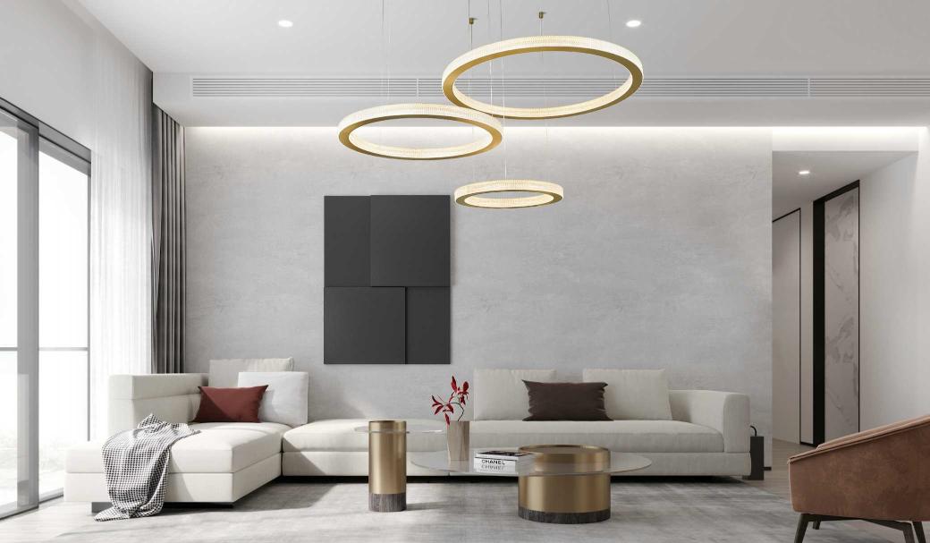 Beyond Lights - Gold Ring Chandelier