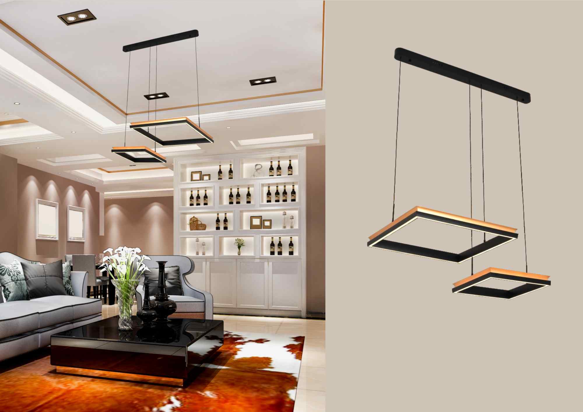 Beyond Lights - Square Chandelier Light