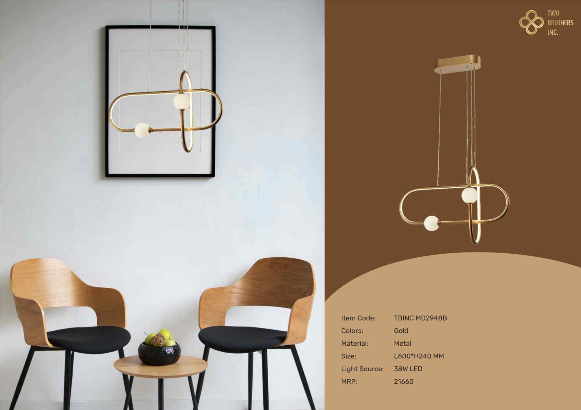 Beyond Lights - Gold Chandelier Light