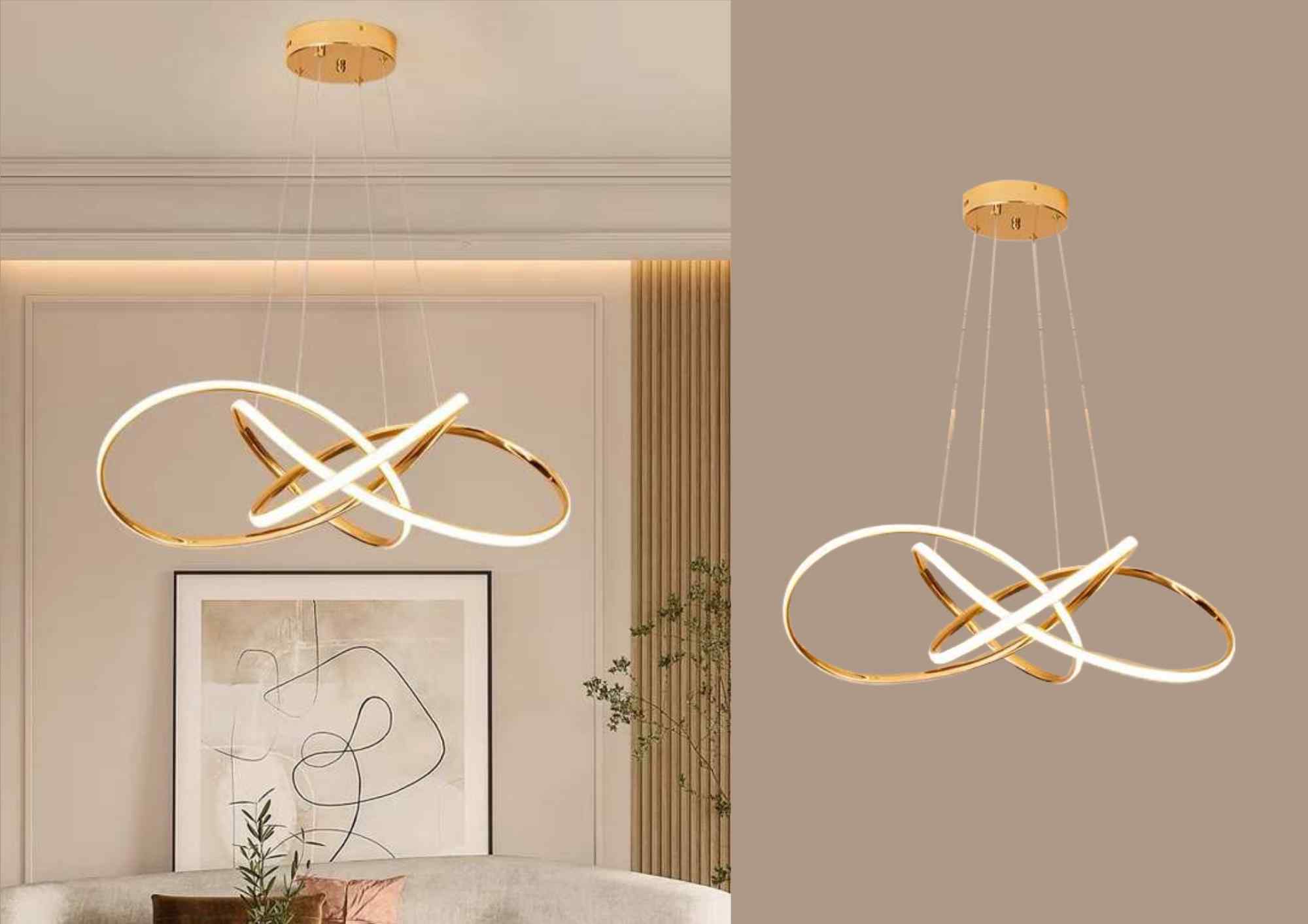 Beyond Lights - Gold LED Chandelier