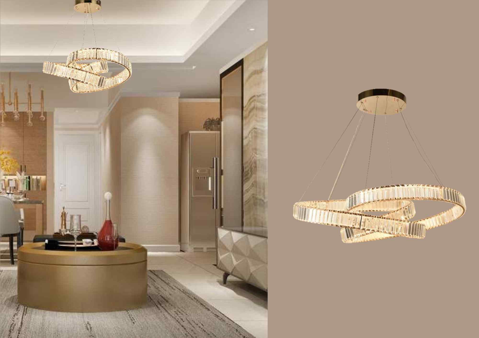 Beyond Lights - Crystal Ring Chandelier