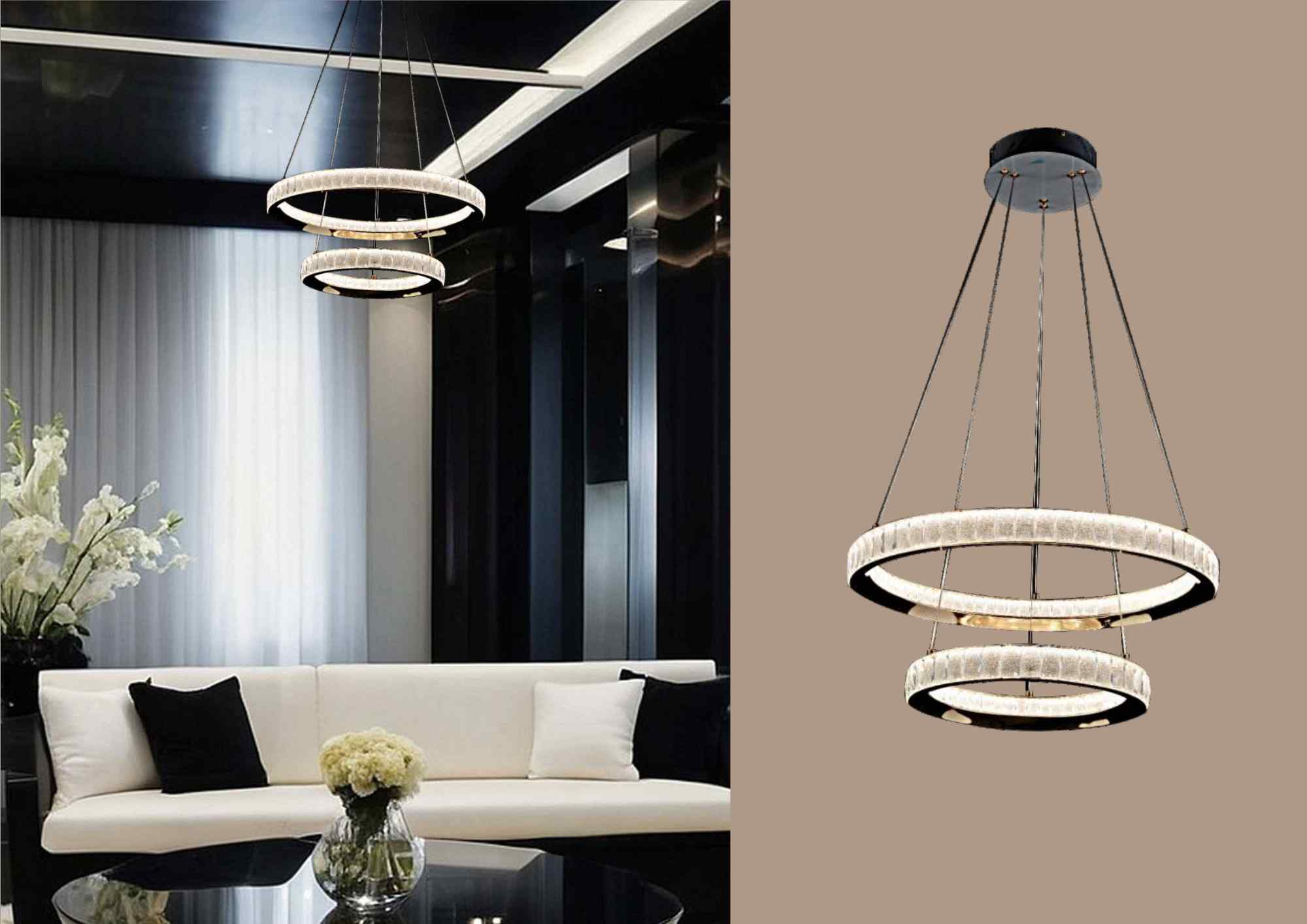 Beyond Lights - Crystal Ring Chandelier