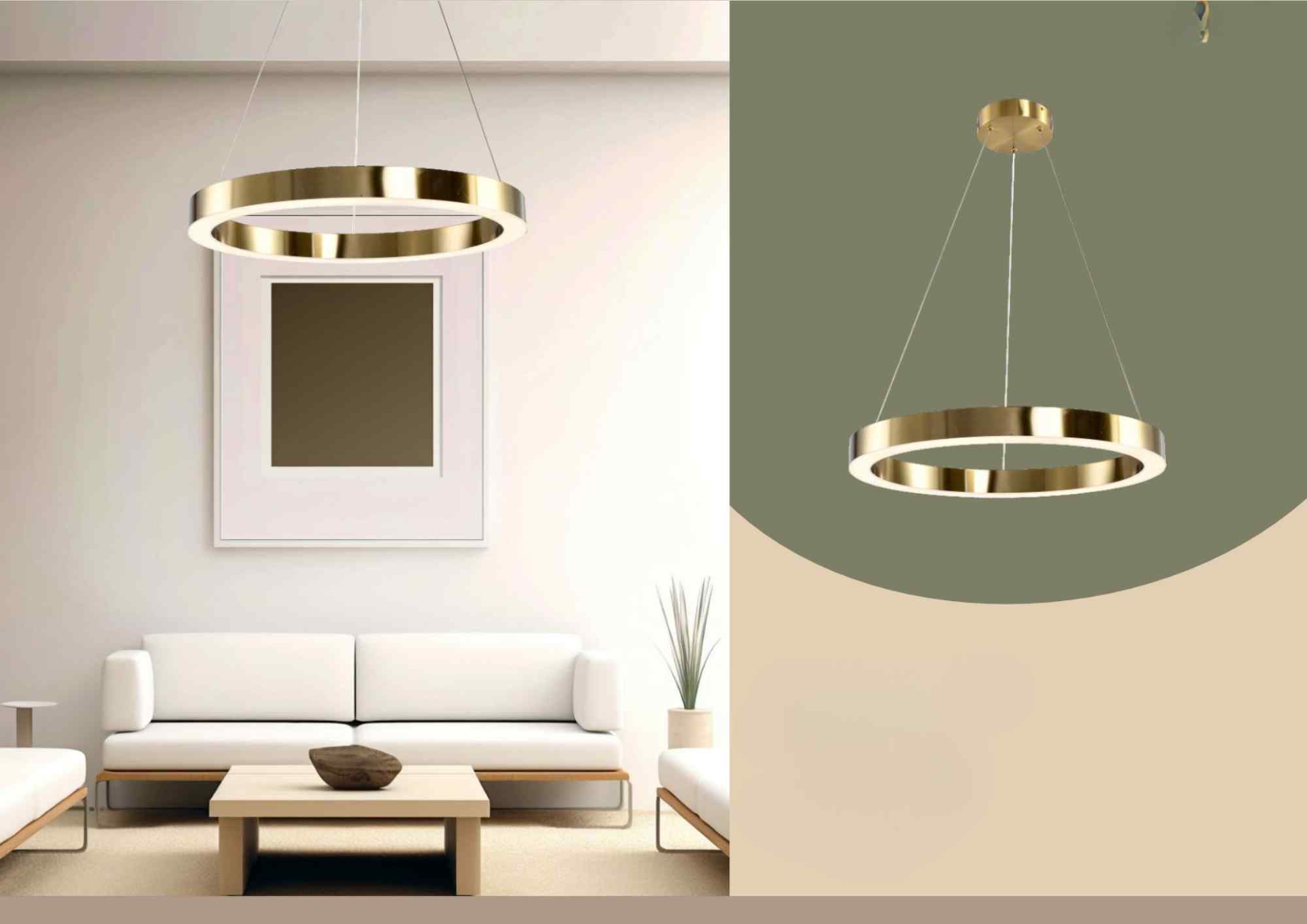 Beyond Lights - Gold Ring Chandelier