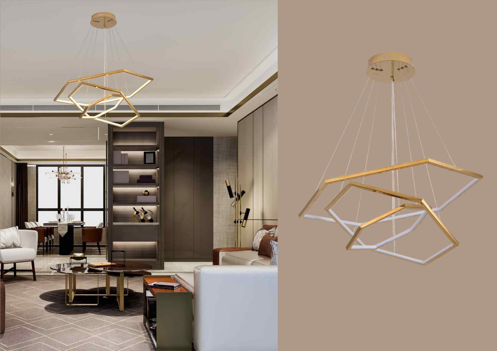 Beyond Lights - Geometric Chandelier Light