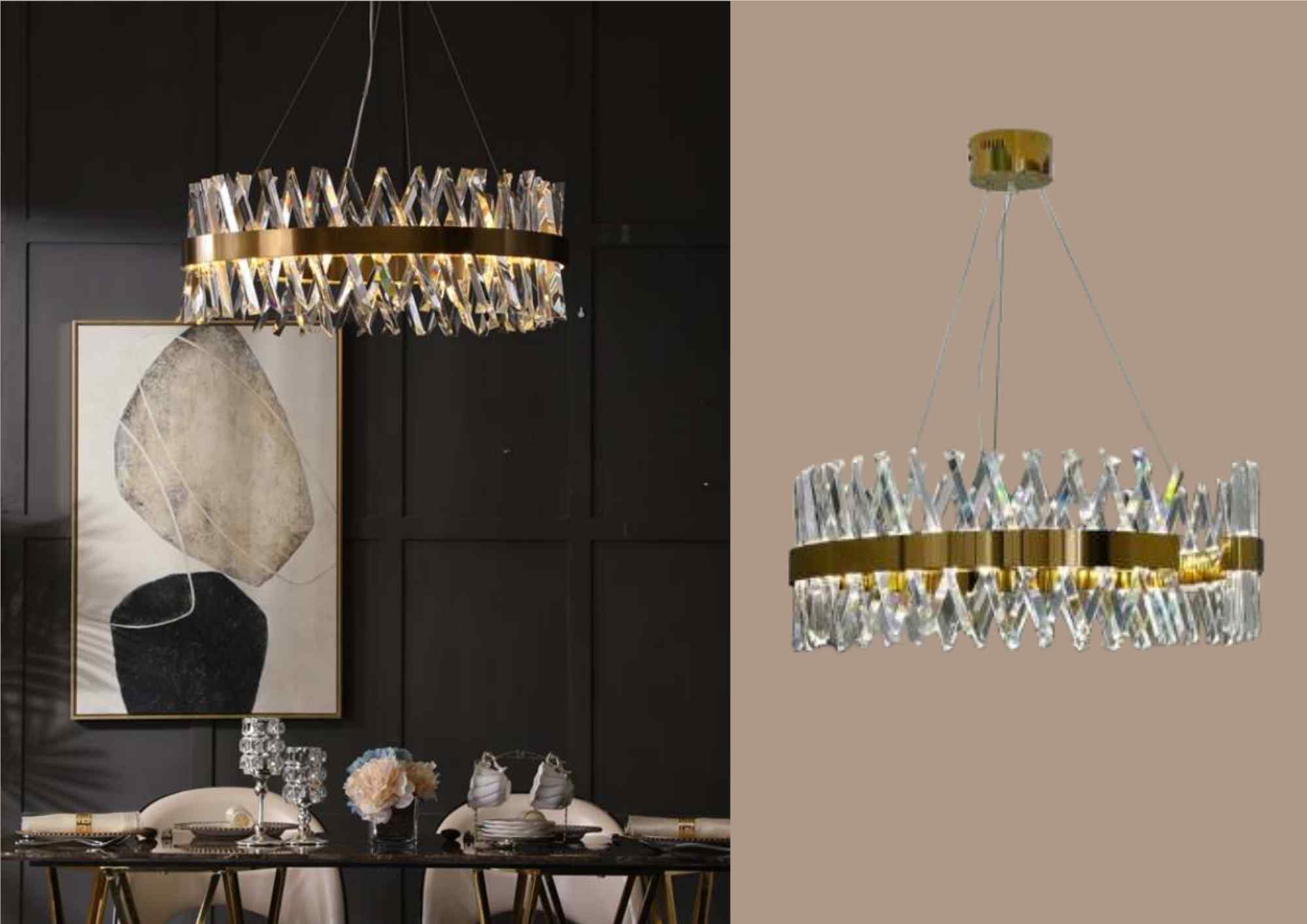 Beyond Lights - Crystal Ring Chandelier