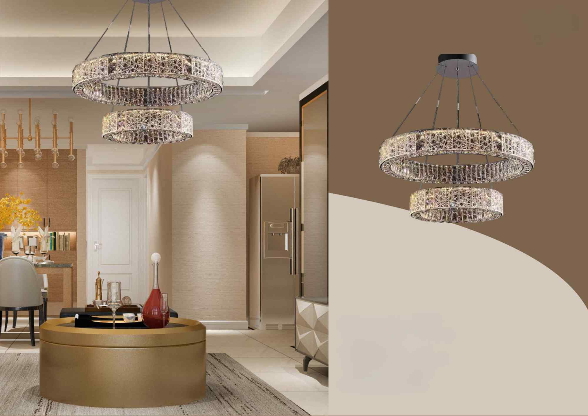 Beyond Lights - Crystal Ring Chandelier