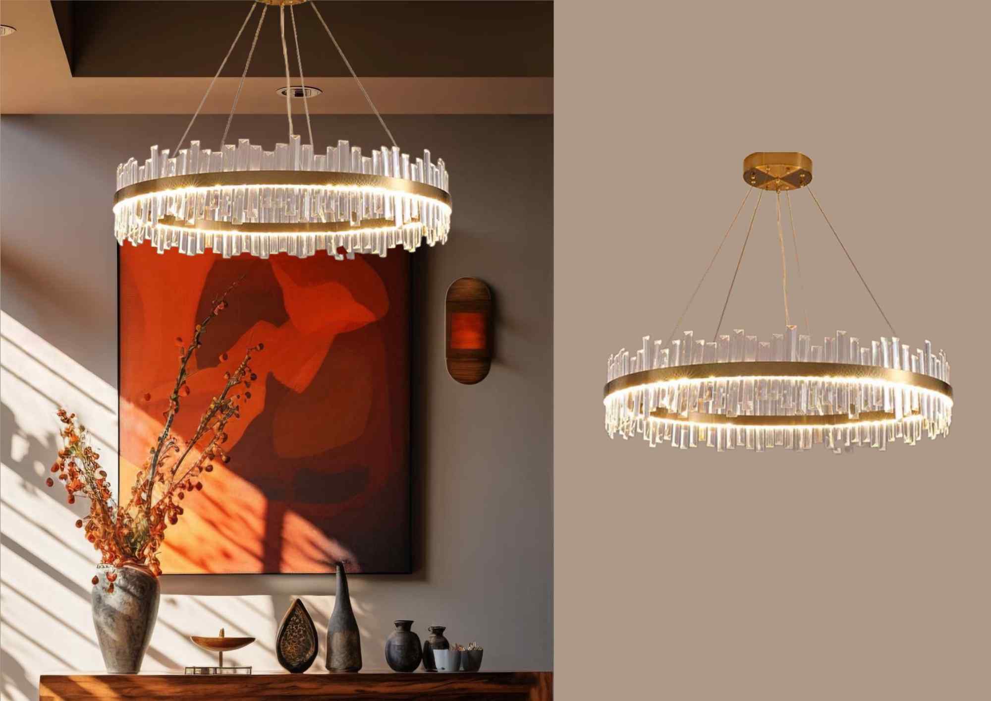Beyond Lights - Crystal Ring Chandelier