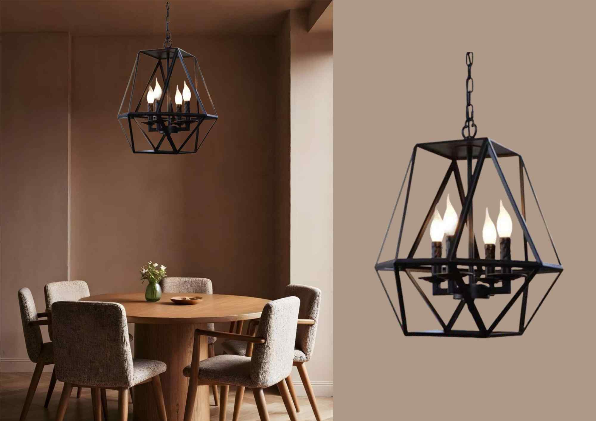 Beyond Lights - Cage Chandelier Light