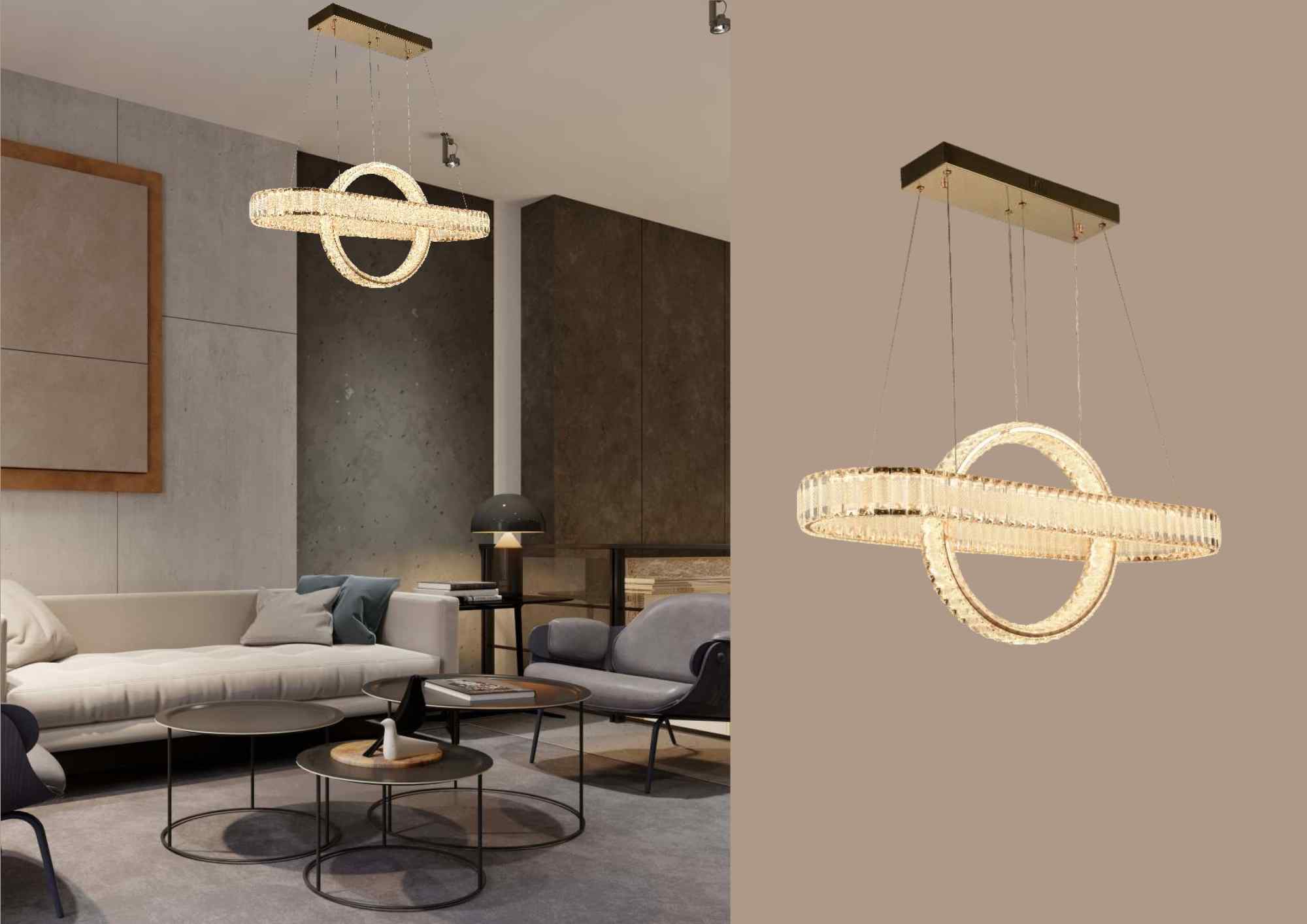 Beyond Lights - Crystal Ring Chandelier