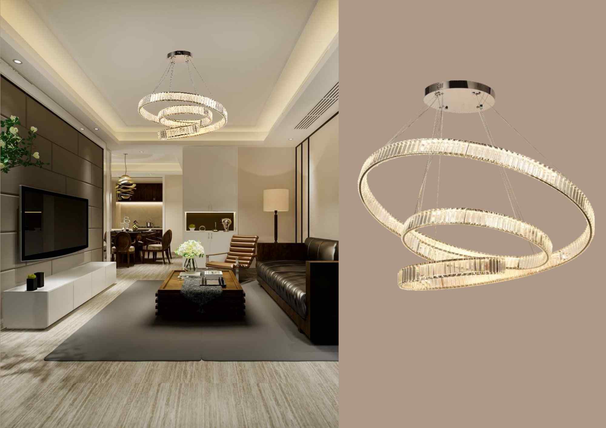 Beyond Lights - Crystal Ring Chandelier