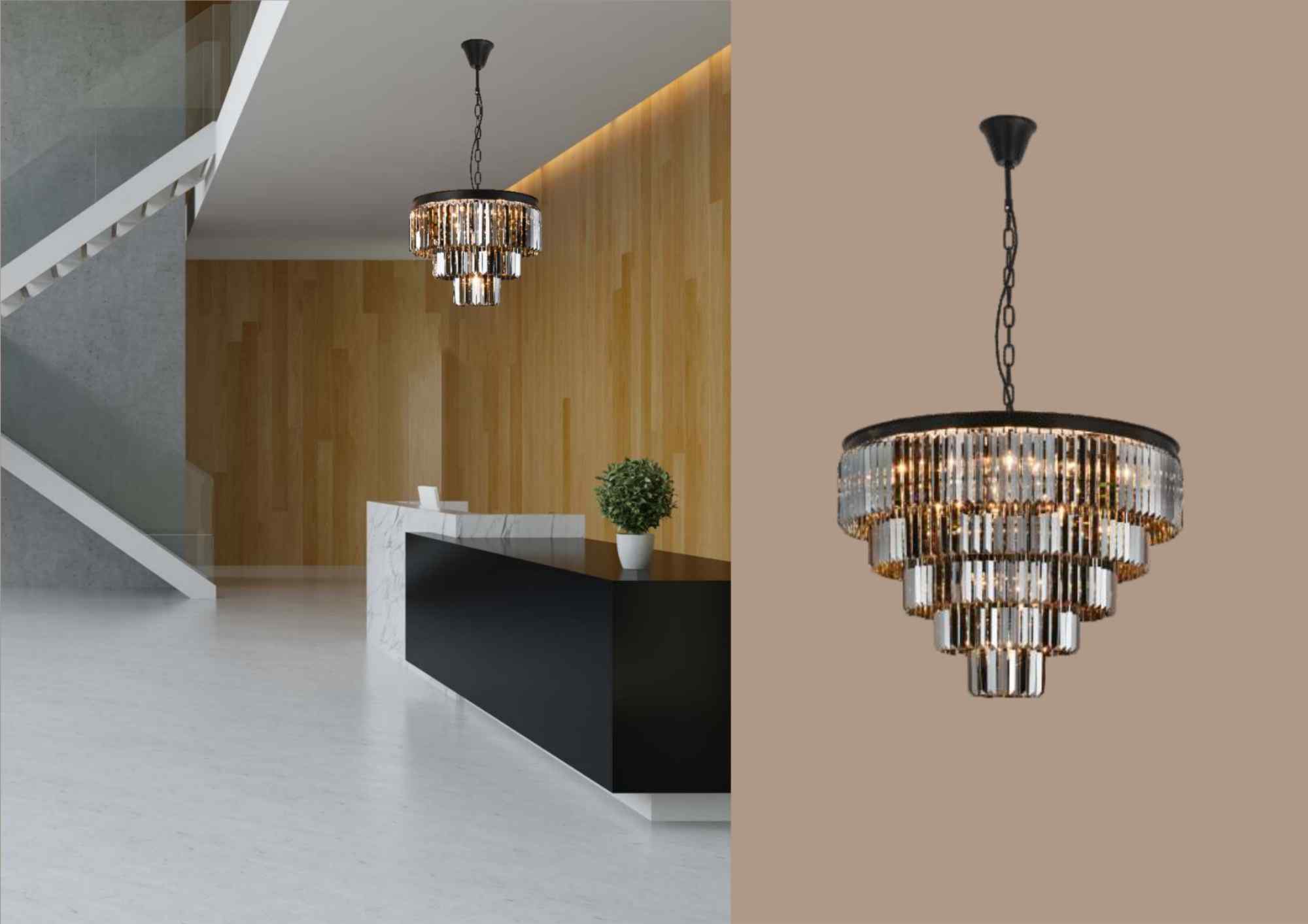 Beyond Lights - Crystal Tier Chandelier