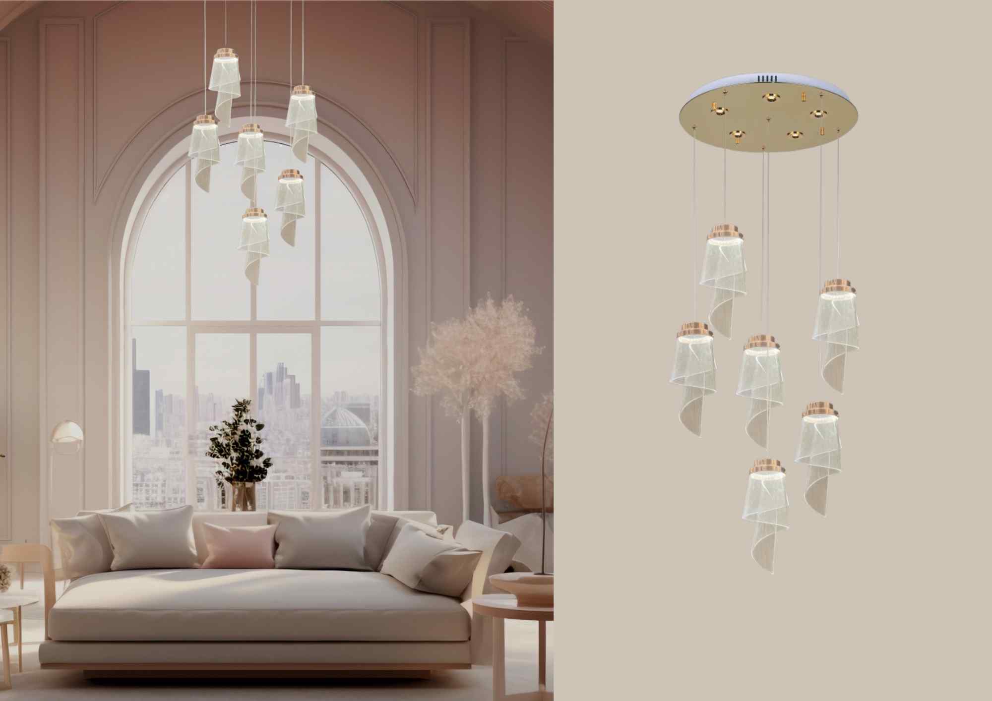 Beyond Lights - Spiral Chandelier Light