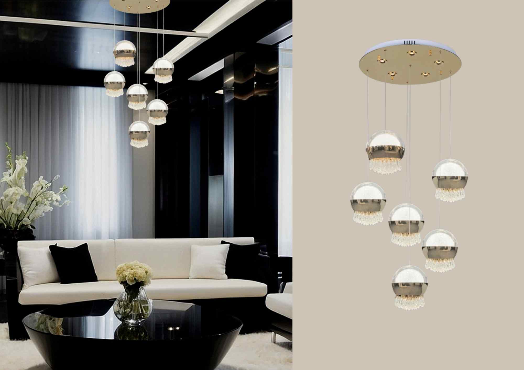 Beyond Lights - Crystal Ball Chandelier