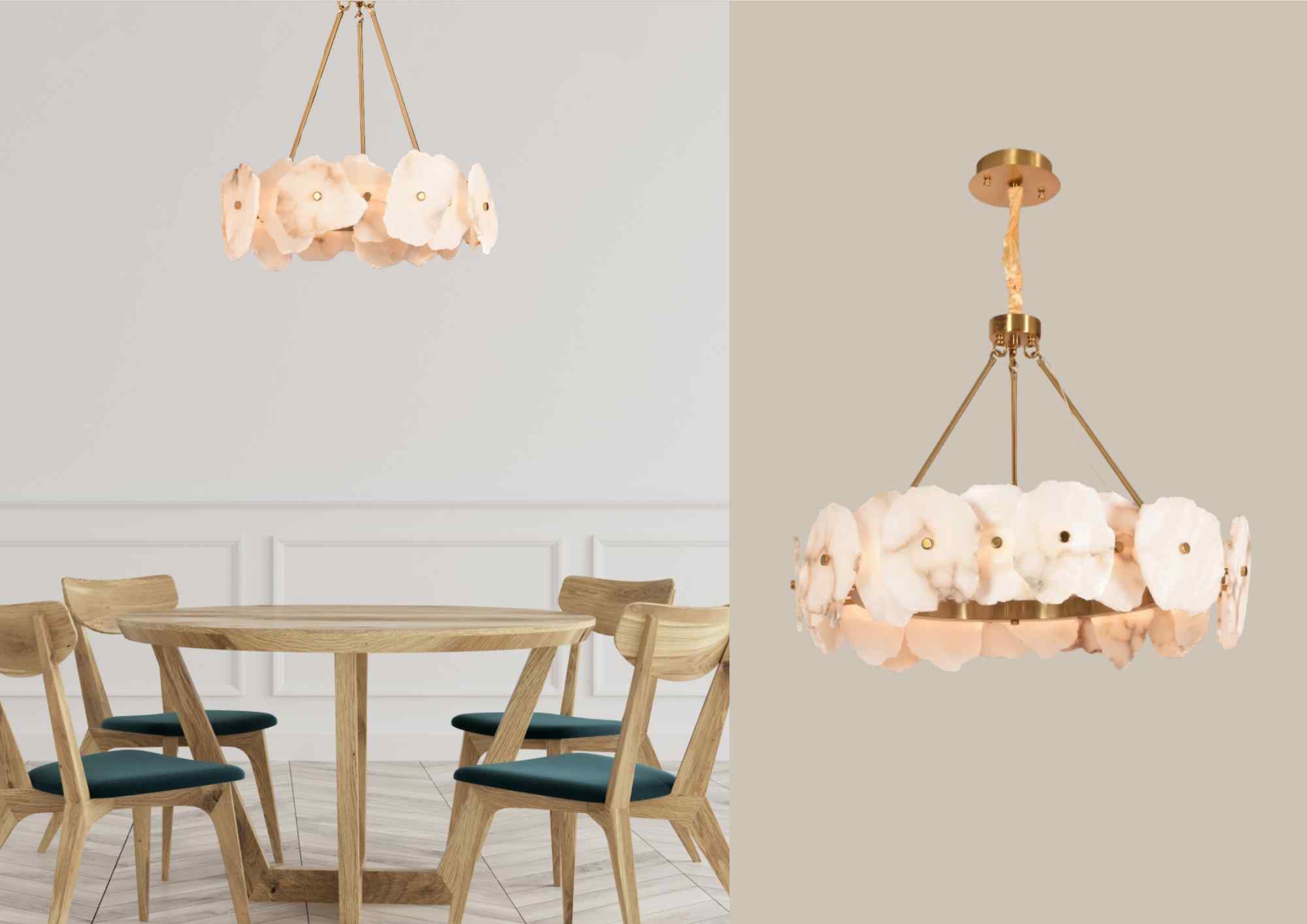 Beyond Lights - Stone Slice Chandelier