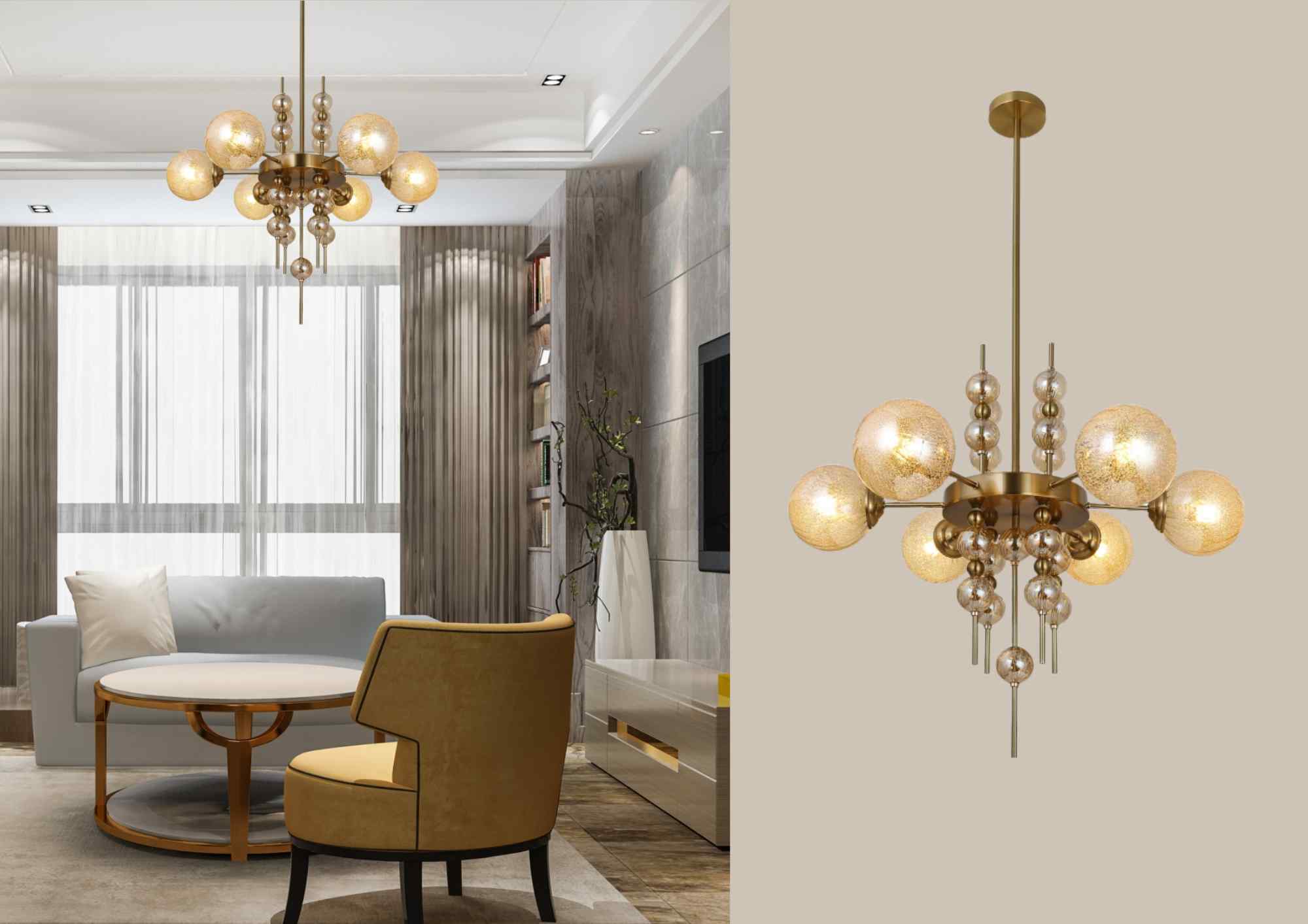 Beyond Lights - Glass Ball Chandelier