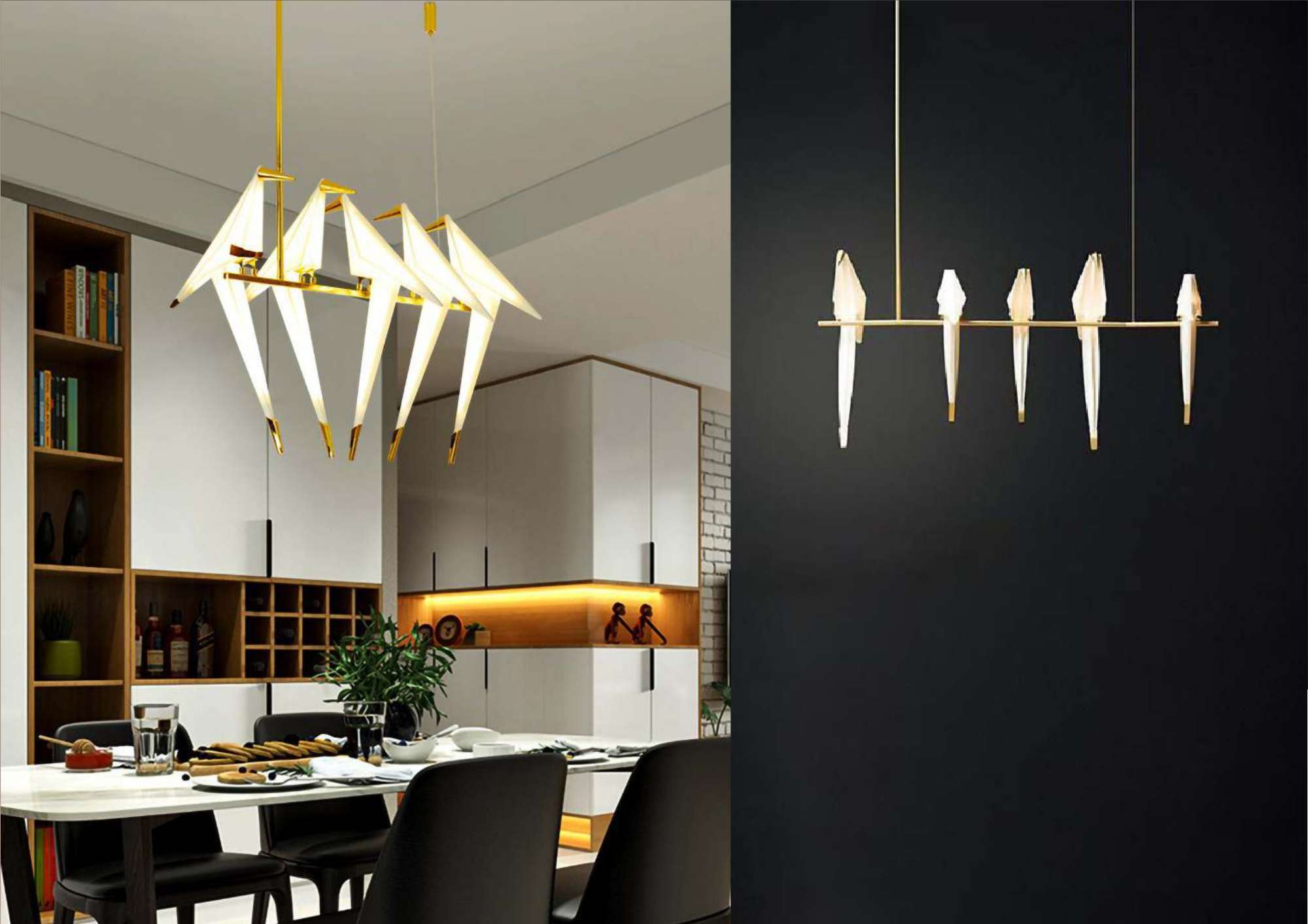 Beyond Lights - Gold Orb Chandelier