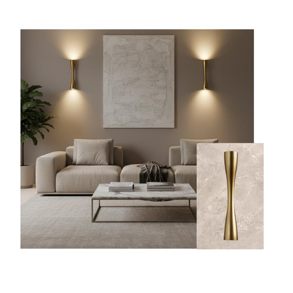 Beyond Lights - Brass Wall Light