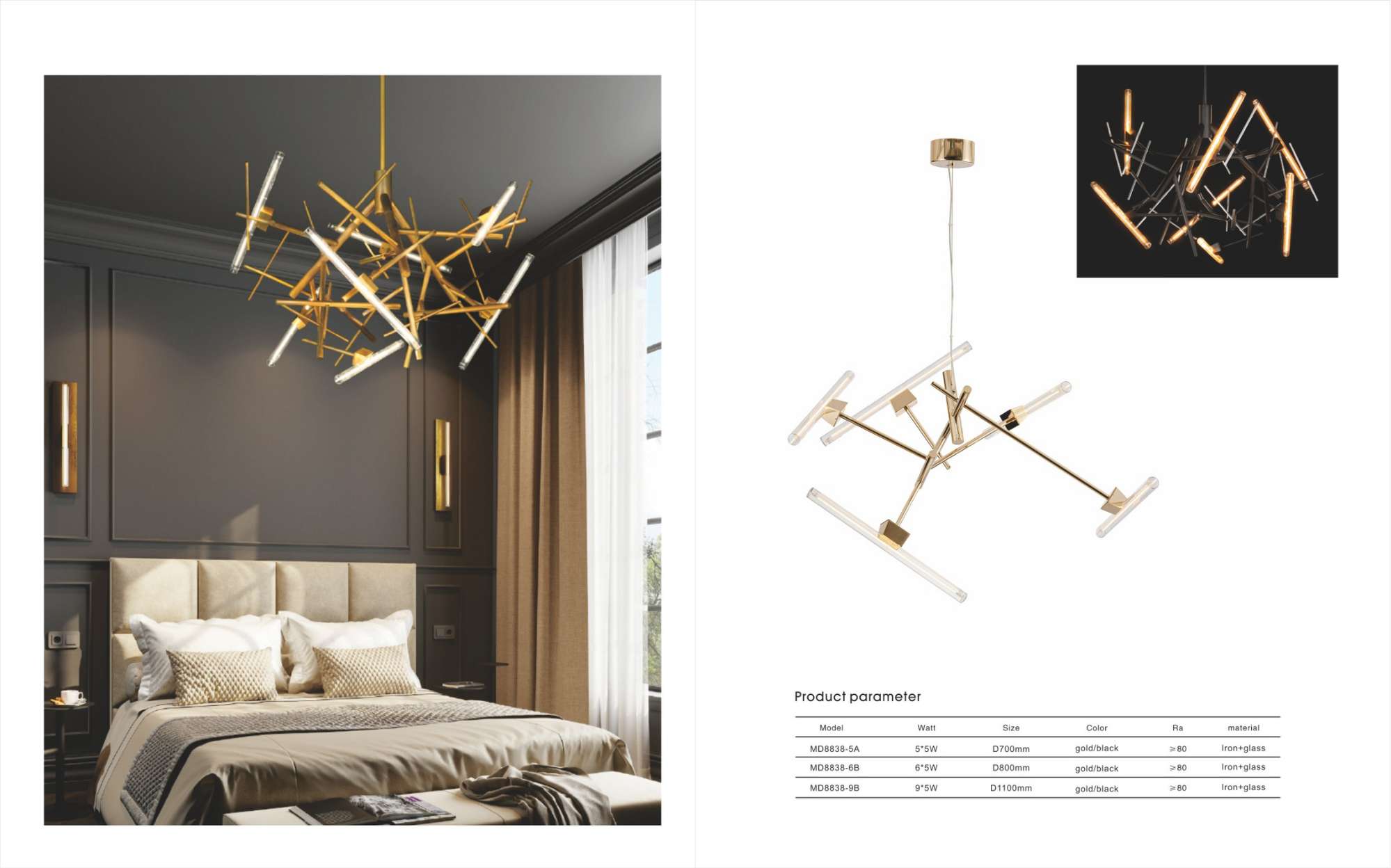 Beyond Lights - Iron Glass Chandelier