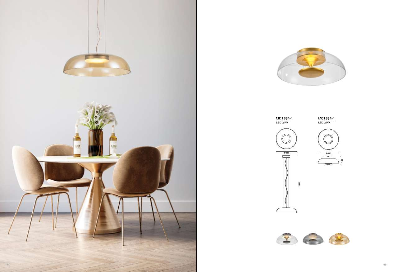 Beyond Lights - Gold Pendant Lamp