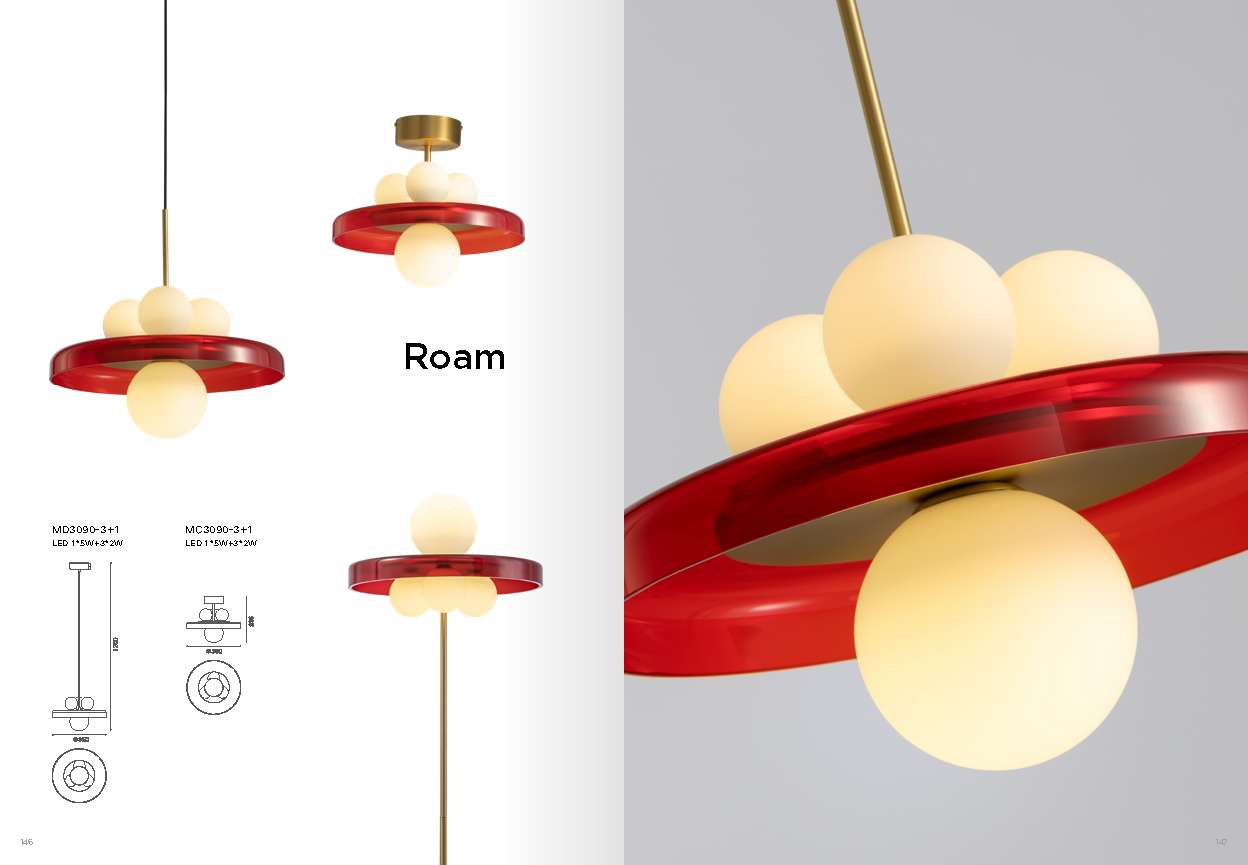 Beyond Lights - Red Pendant Light