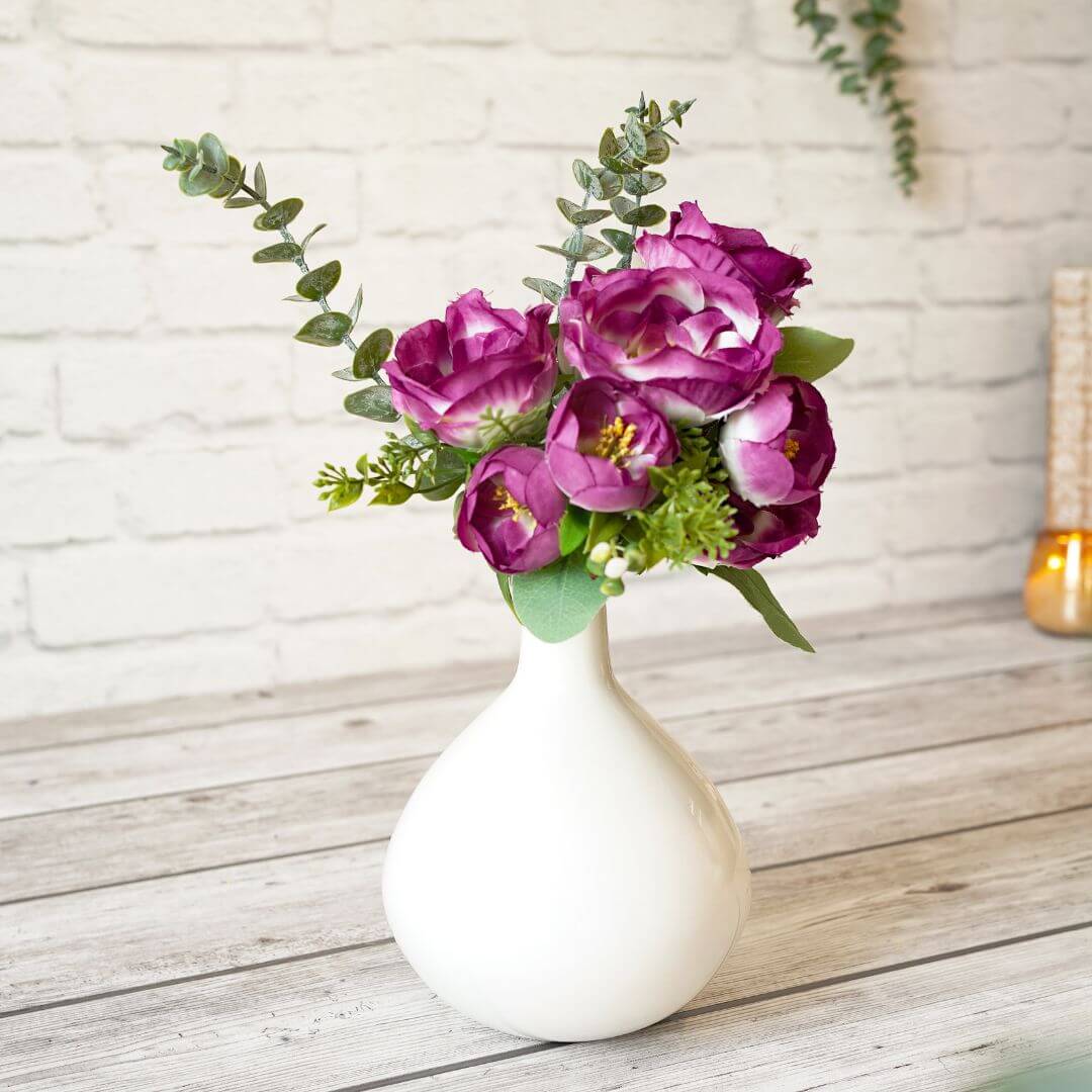 Metal Flower Vase: