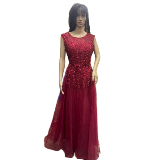 Girlfriend - Red Floral Evening Gown
